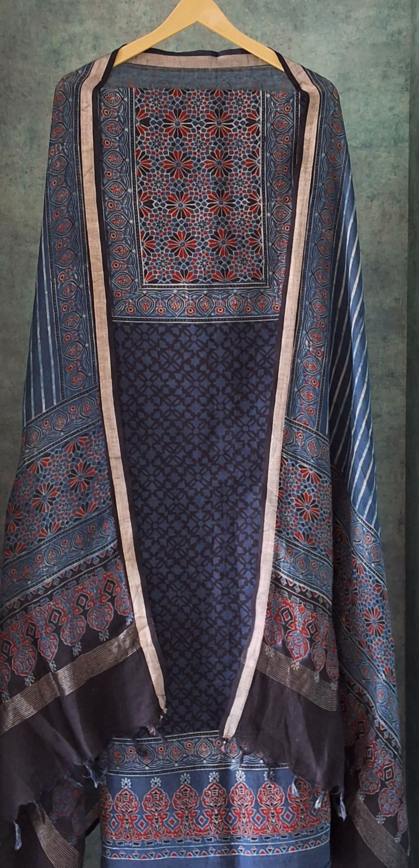 Ajrakh Cotton Linen suit