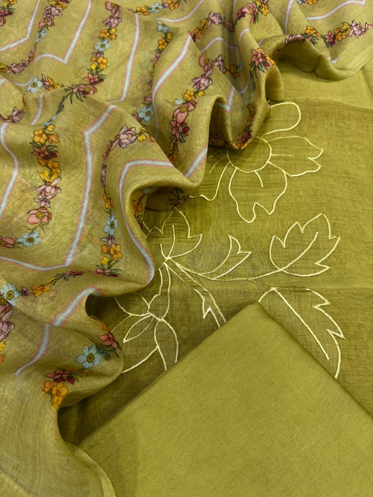 Mul Chanderi Silk Suit