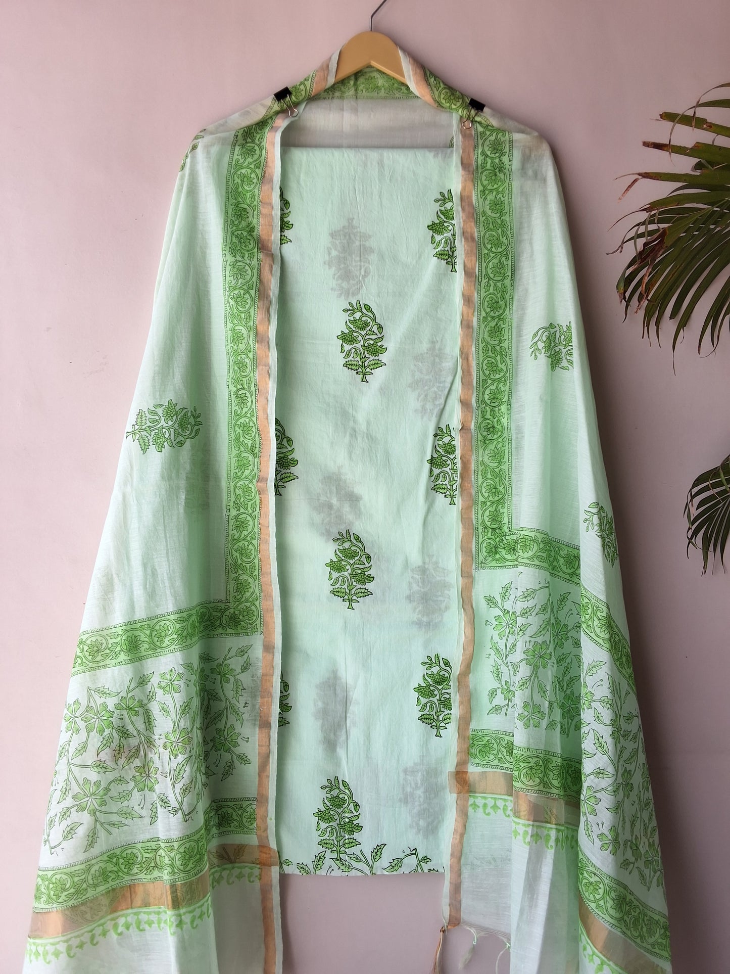 Cotton with Chanderi dupatta
