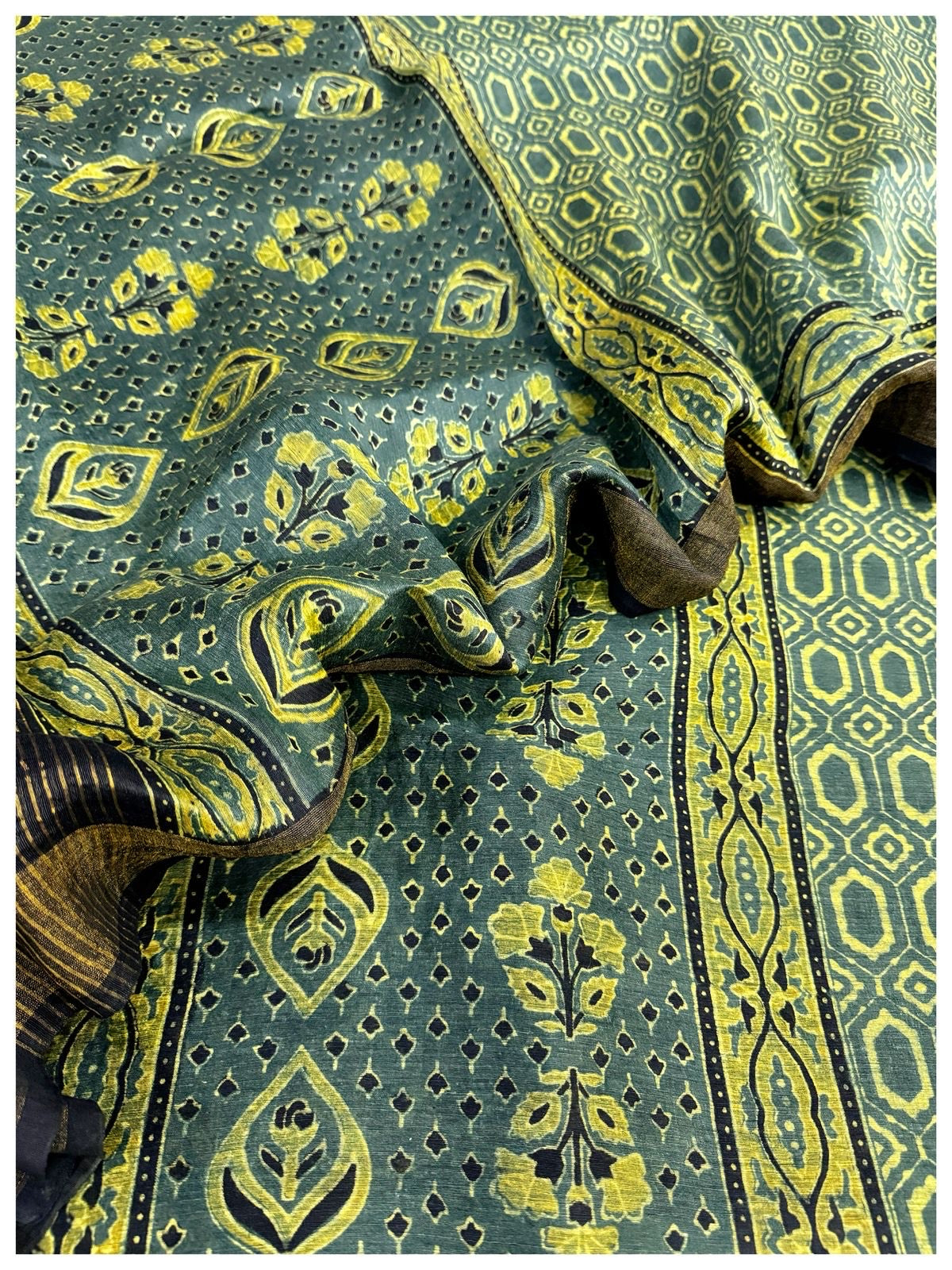 Ajrakh Linen Silk Suits