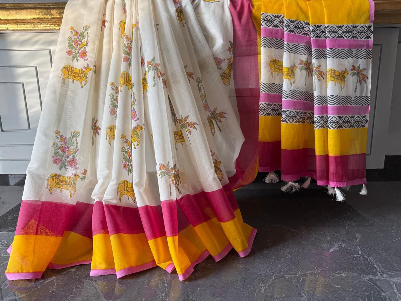 Mul Chanderi Saree