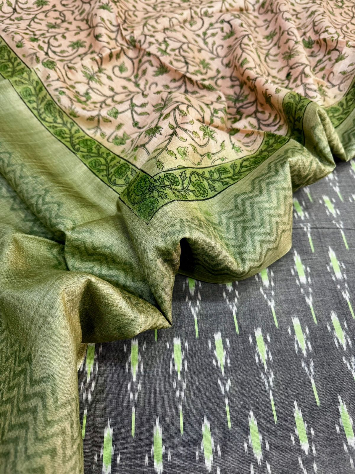 Cotton Suits with Tussar Dupatta