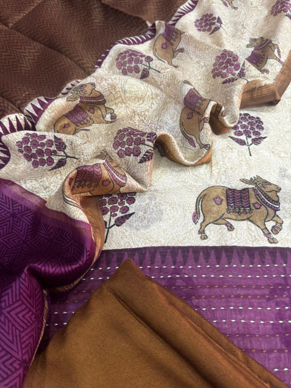 Chanderi Silk Suit