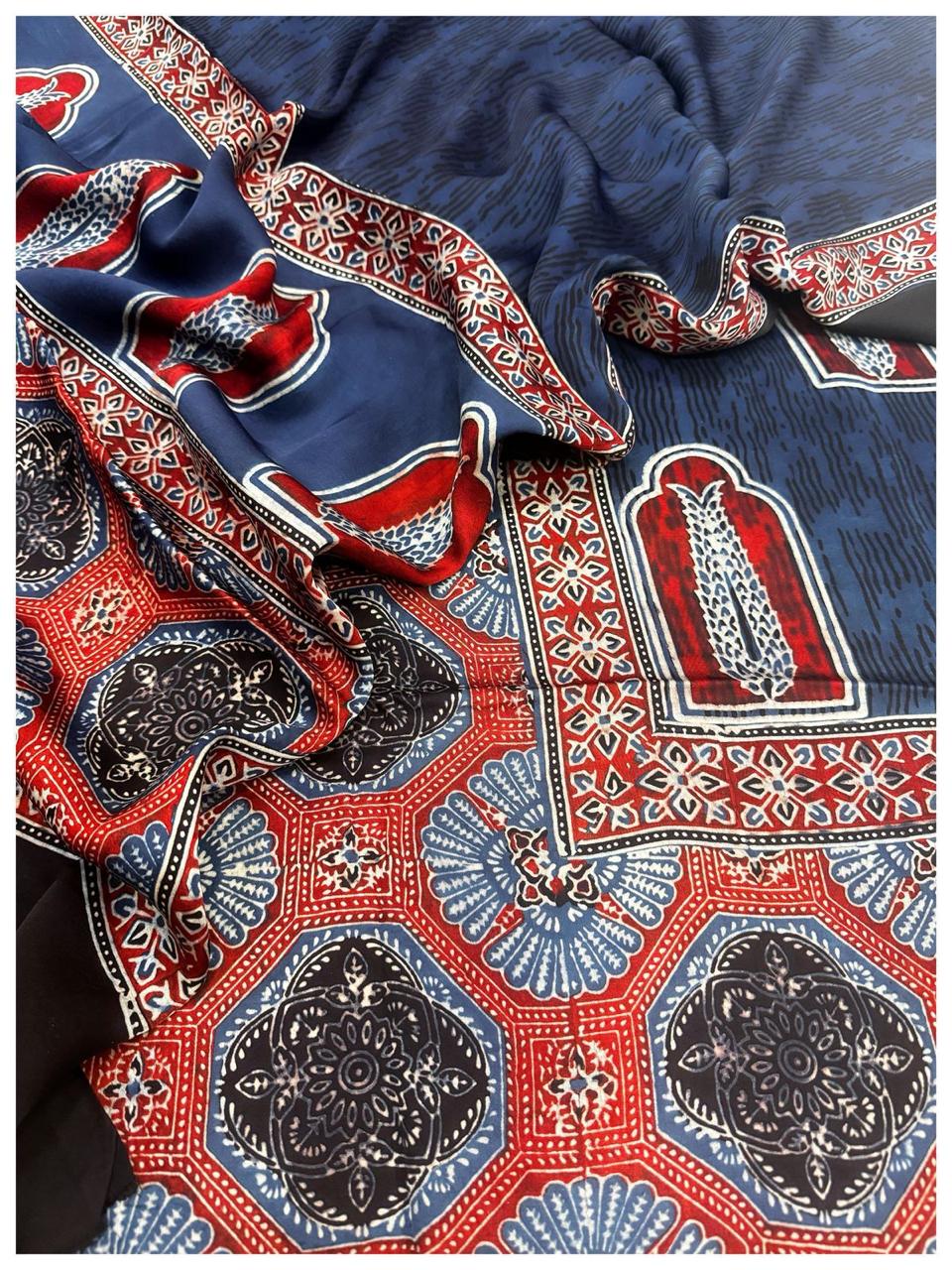 Modal Ajrakh Suit