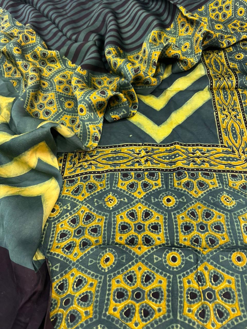 Modal Ajrakh Suit