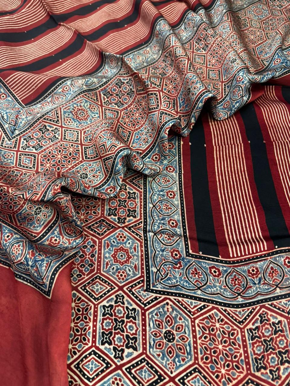 Modal Ajrakh Suit