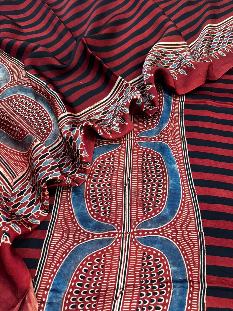 Modal Ajrakh Suit