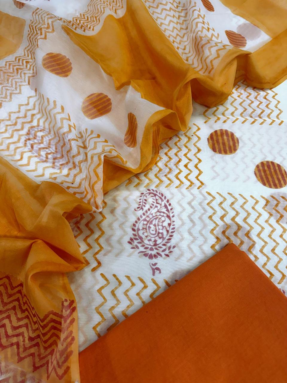 Chanderi silk suit