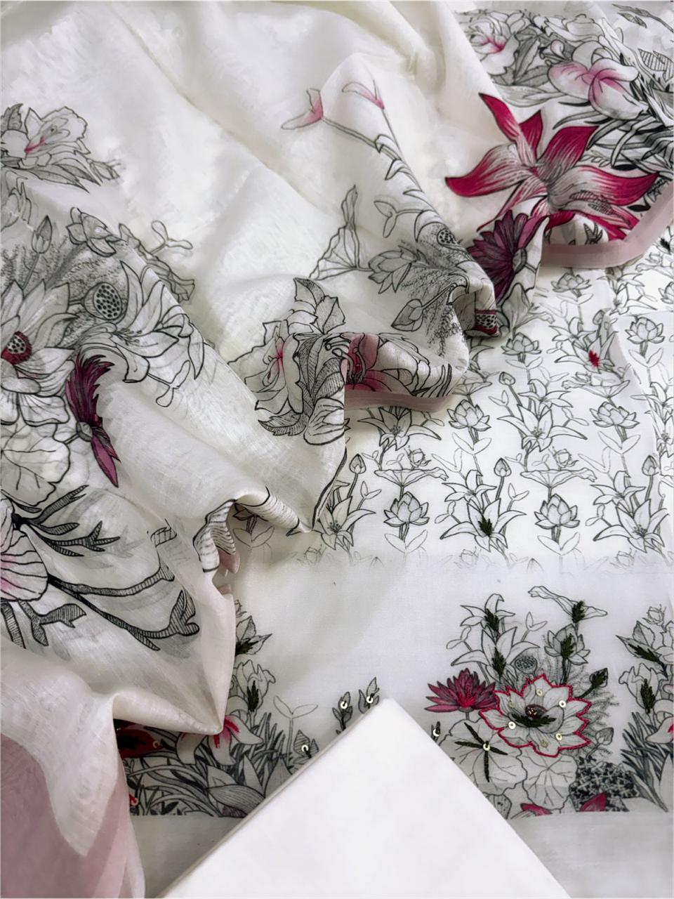 Chanderi silk suit