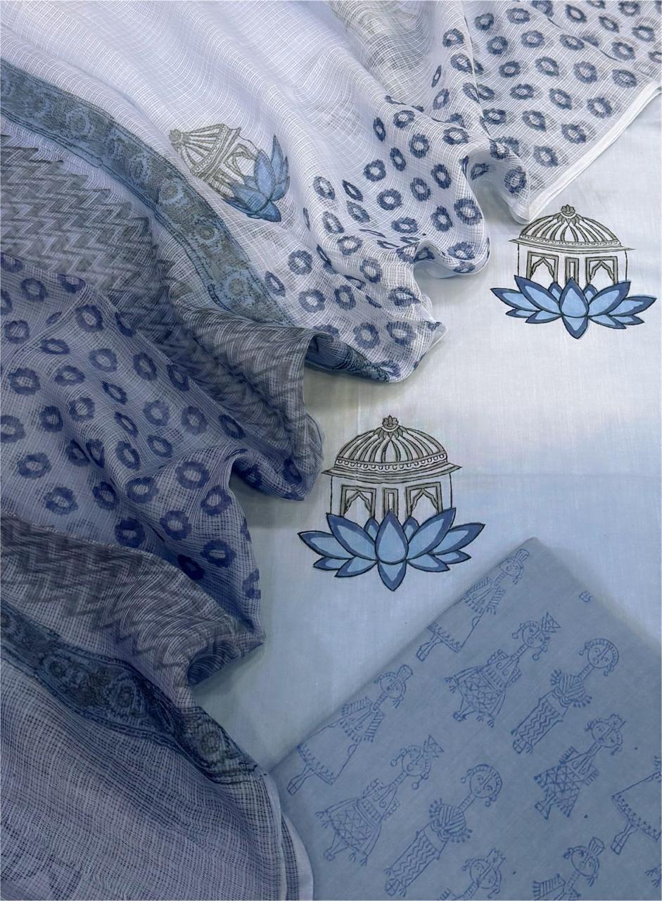 Cotton With Kota Dupatta Ombre