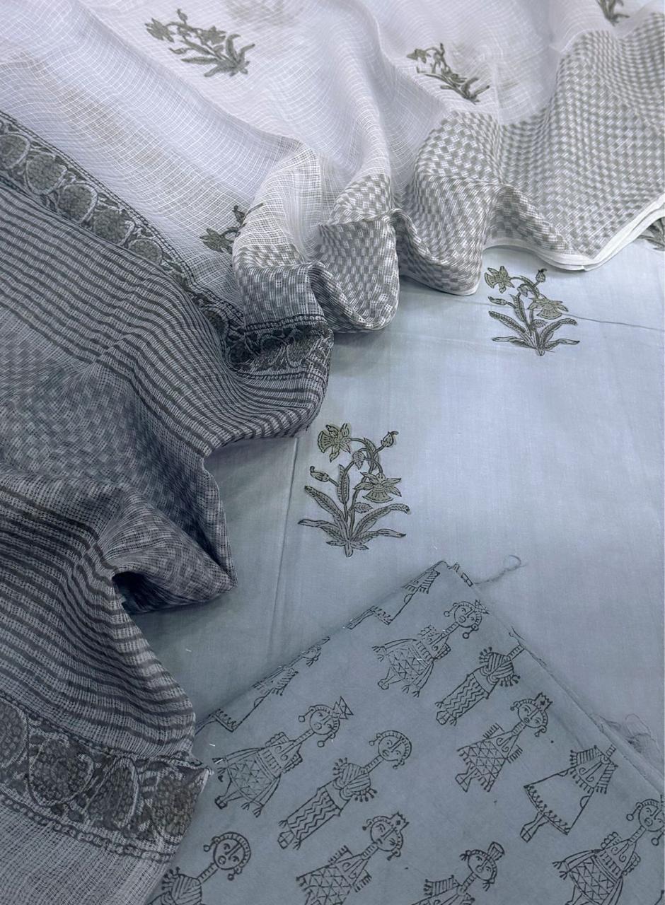 Cotton With Kota Dupatta Ombre