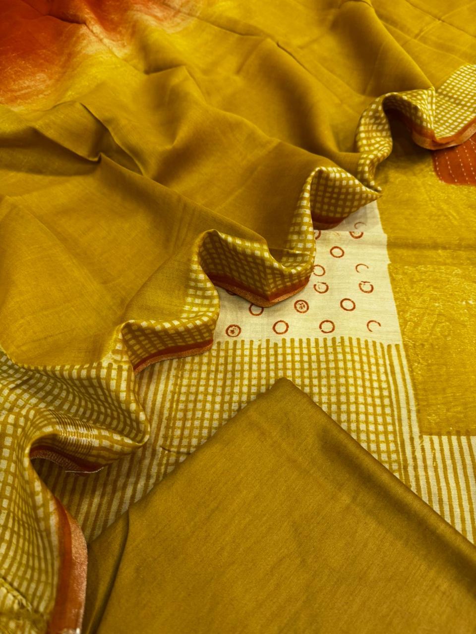 Chanderi silk suit