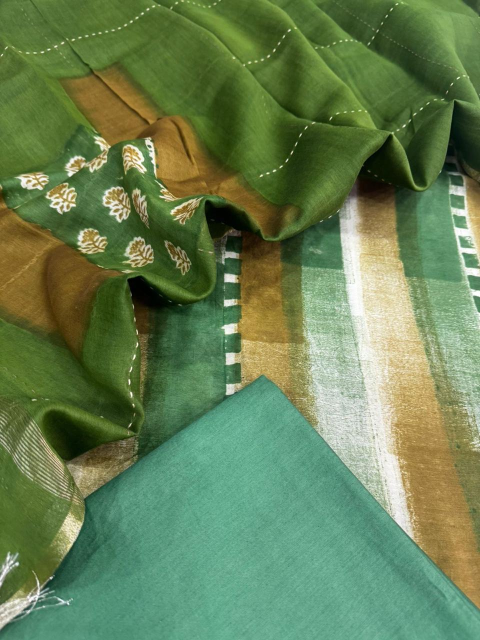 Chanderi silk suit