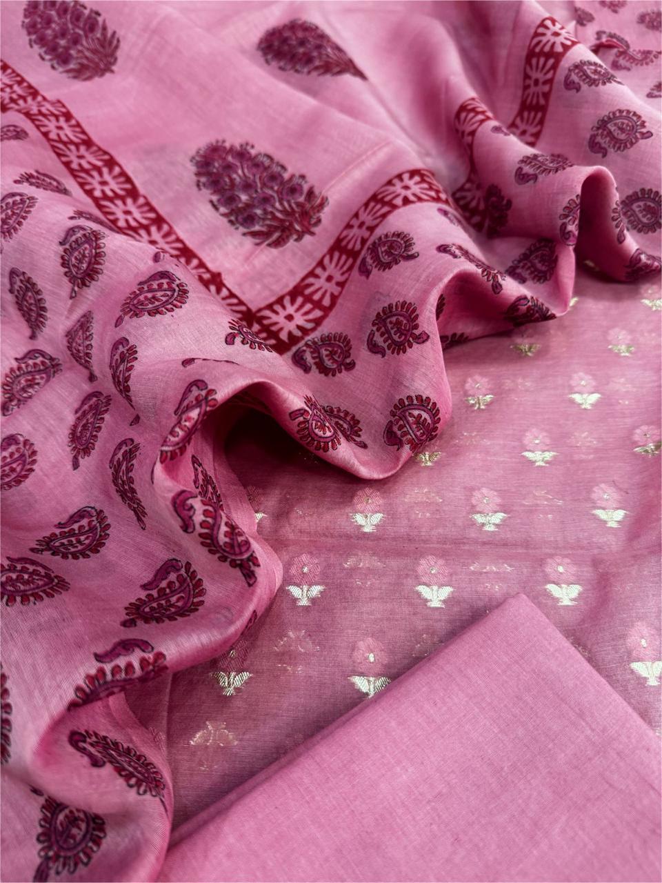 Chanderi silk suit
