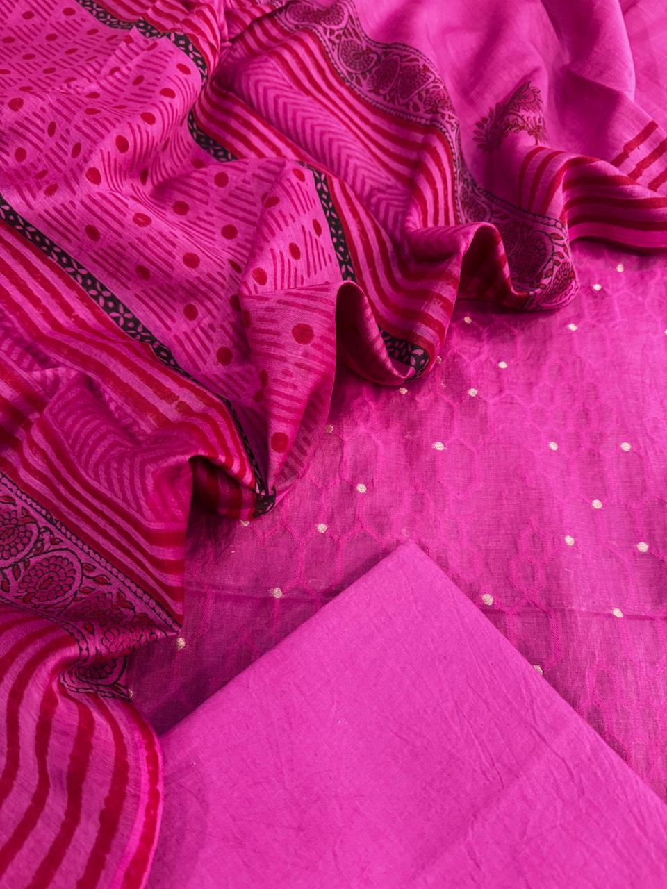 Chanderi silk suit