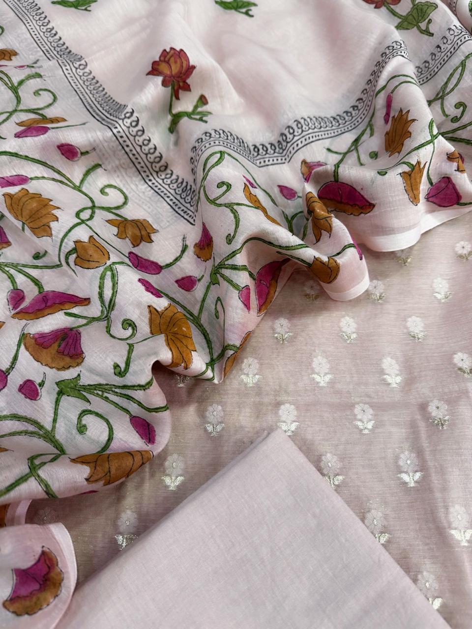 Chanderi silk suit