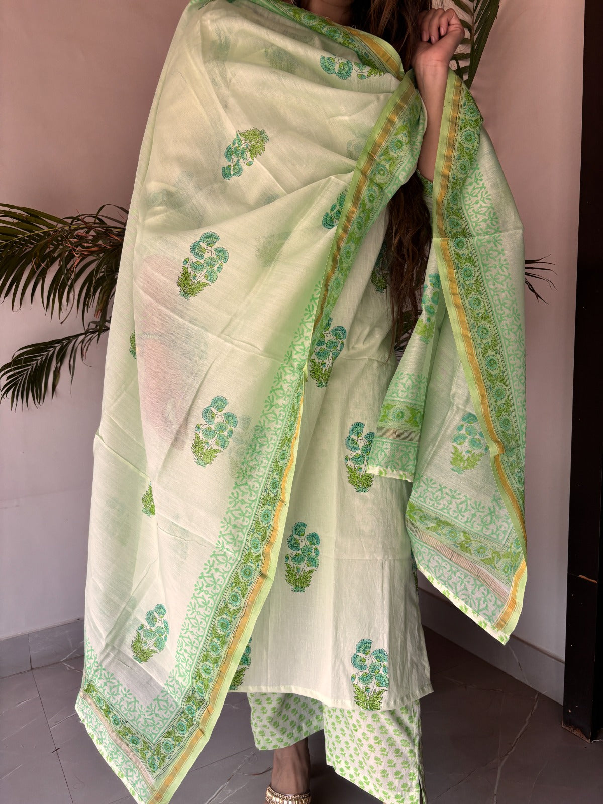 Cotton with Kota dupatta