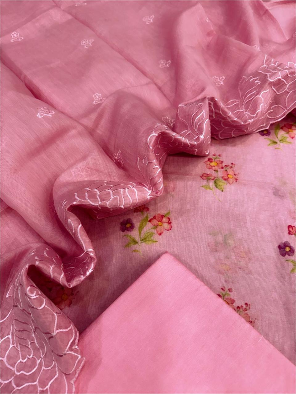 Mul Chanderi Silk Suit