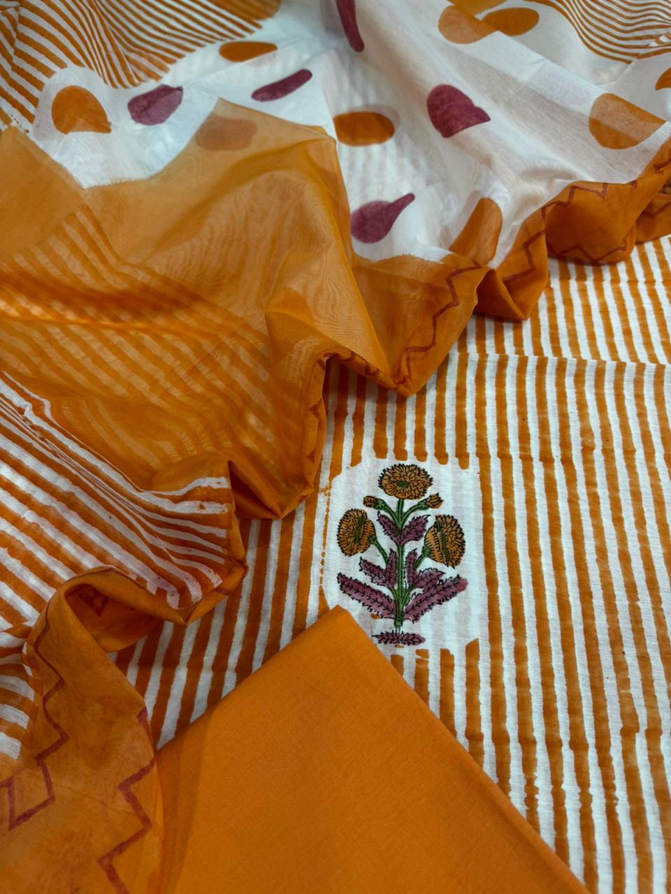 Chanderi silk suit