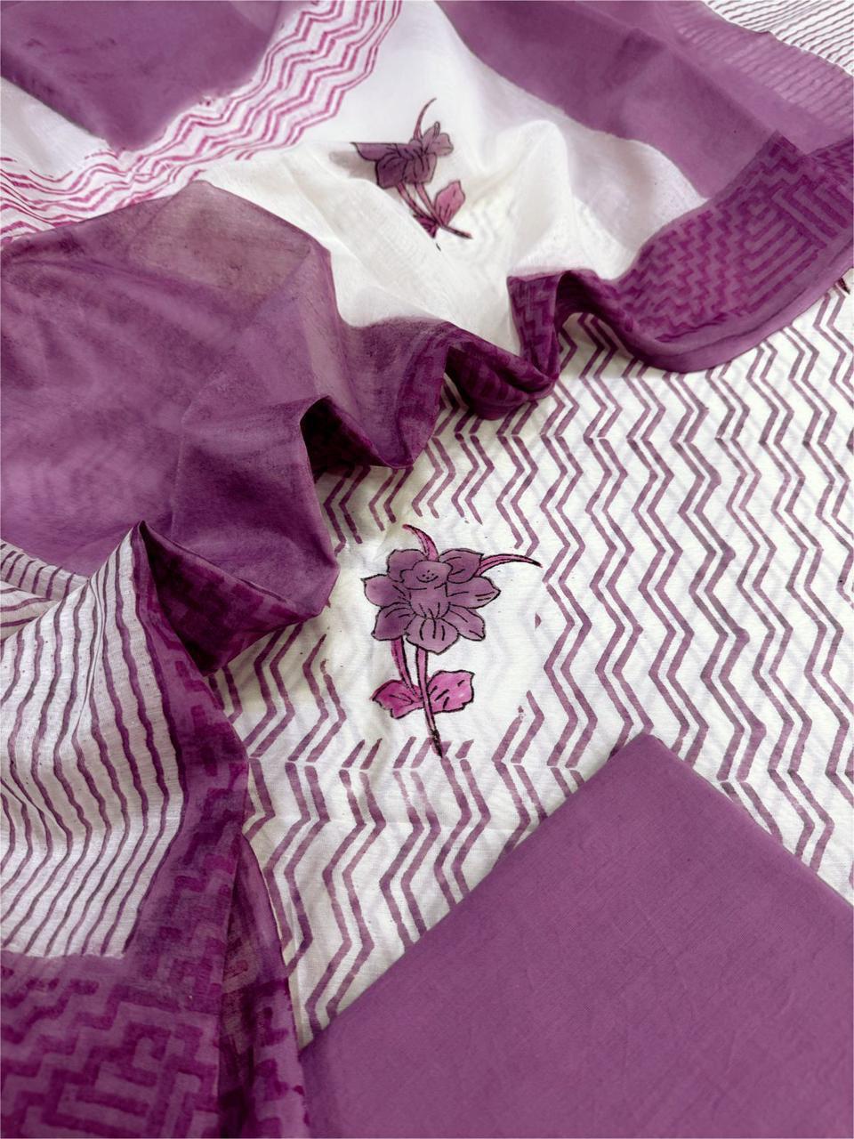 Chanderi silk suit