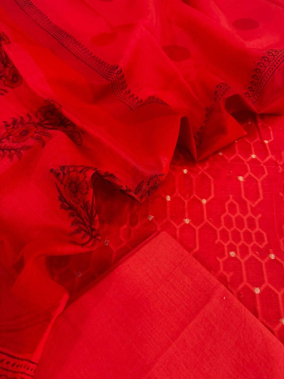 Chanderi silk suit