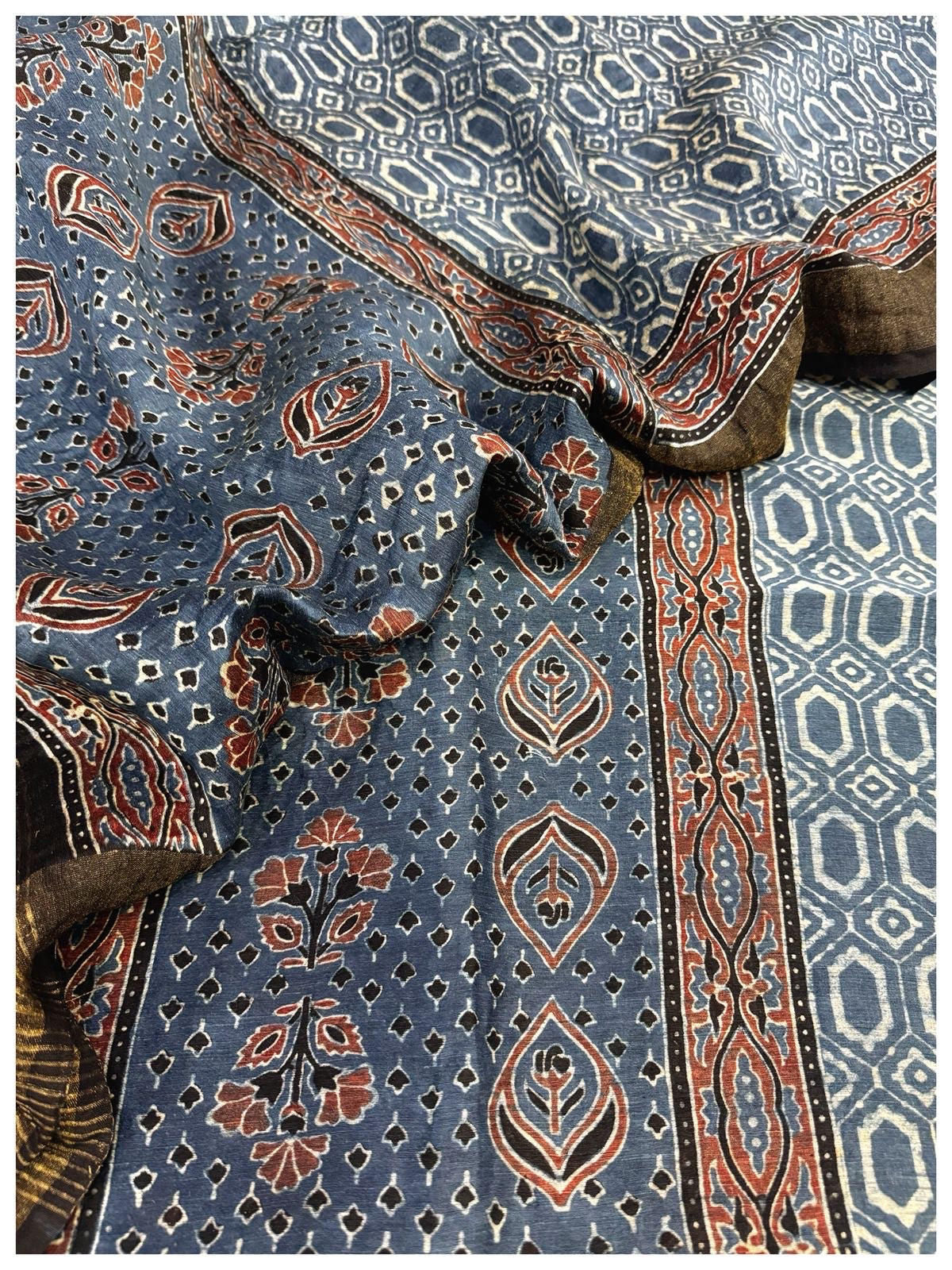Ajrakh Linen Silk Suits