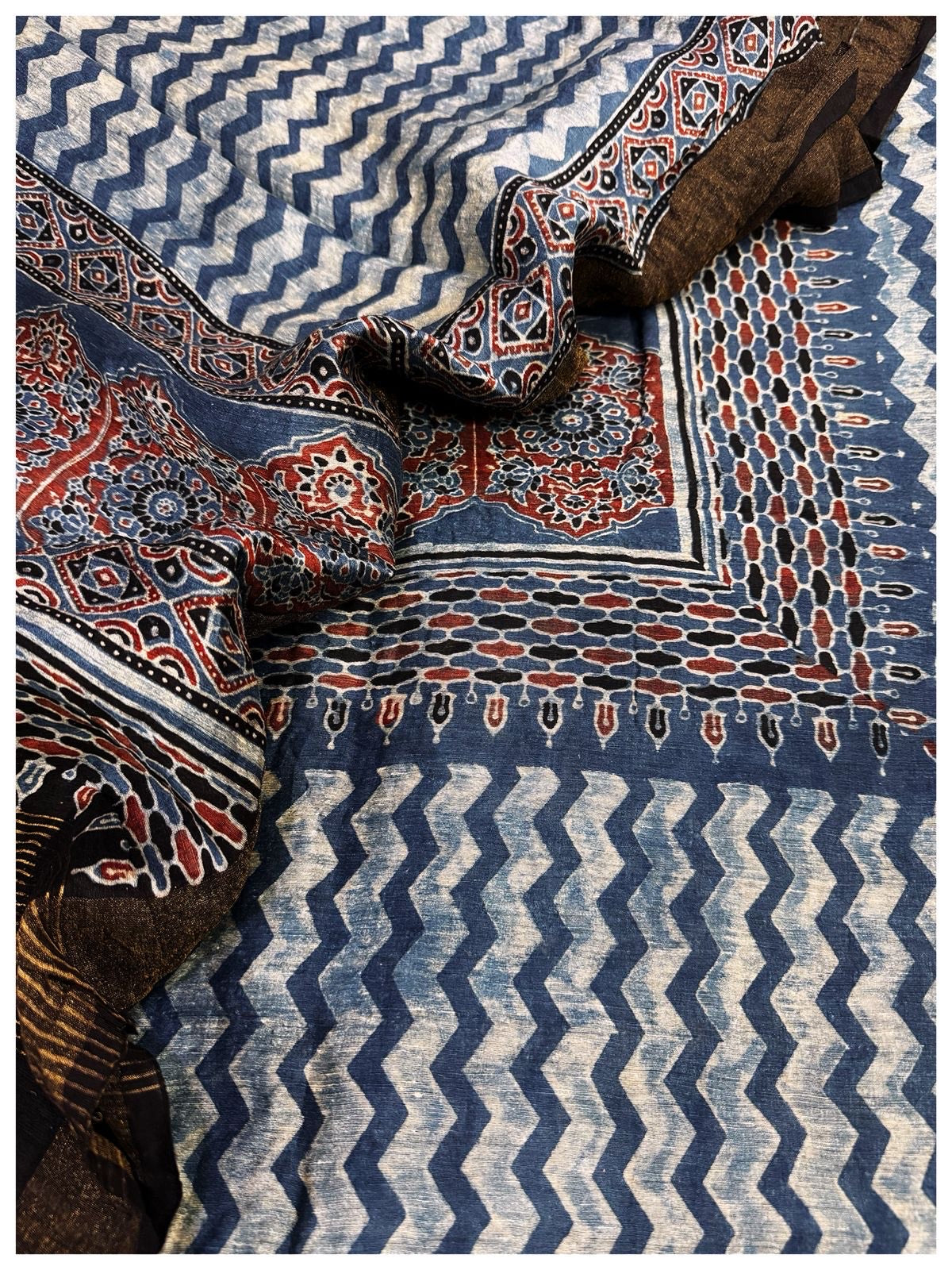 Ajrakh Linen Silk Suits