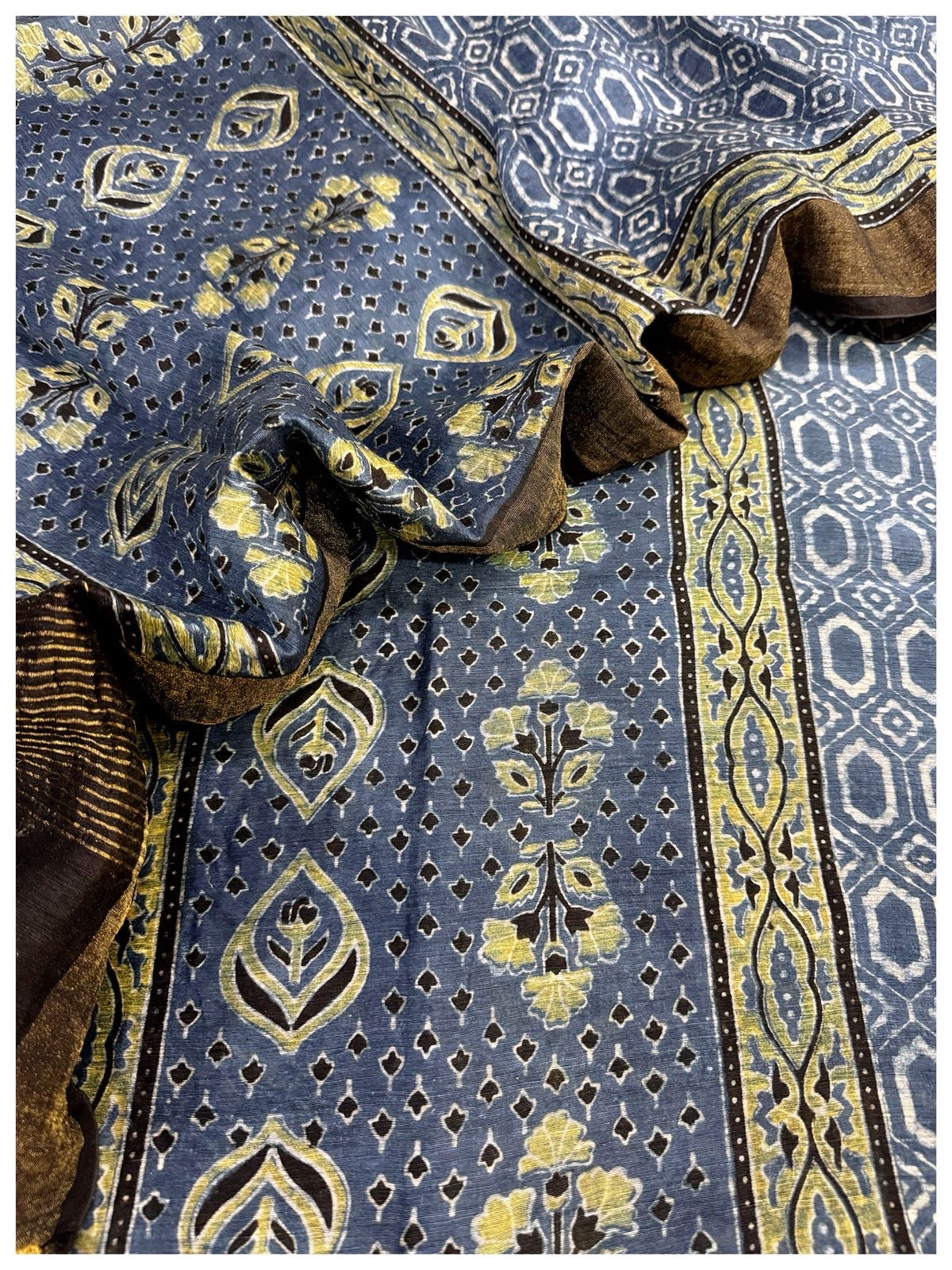 Ajrakh Linen Silk Suits