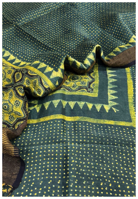 Ajrakh Linen Silk Suits