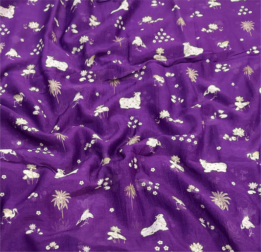 Mul Chanderi Silk Fabric