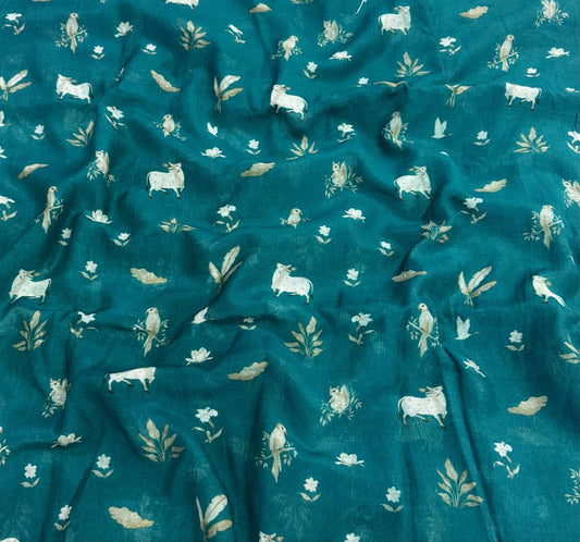 Mul Chanderi Silk Fabric