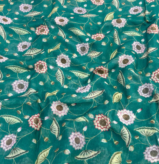 Mul Chanderi Silk Fabric