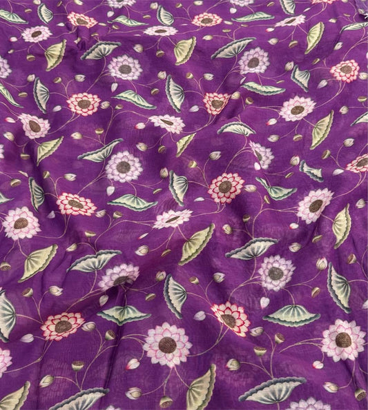 Mul Chanderi Silk Fabric