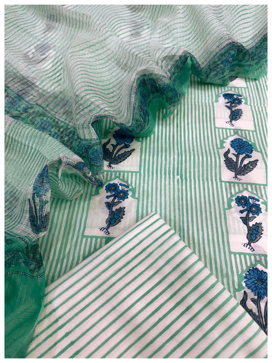 Cotton Block Print Suit