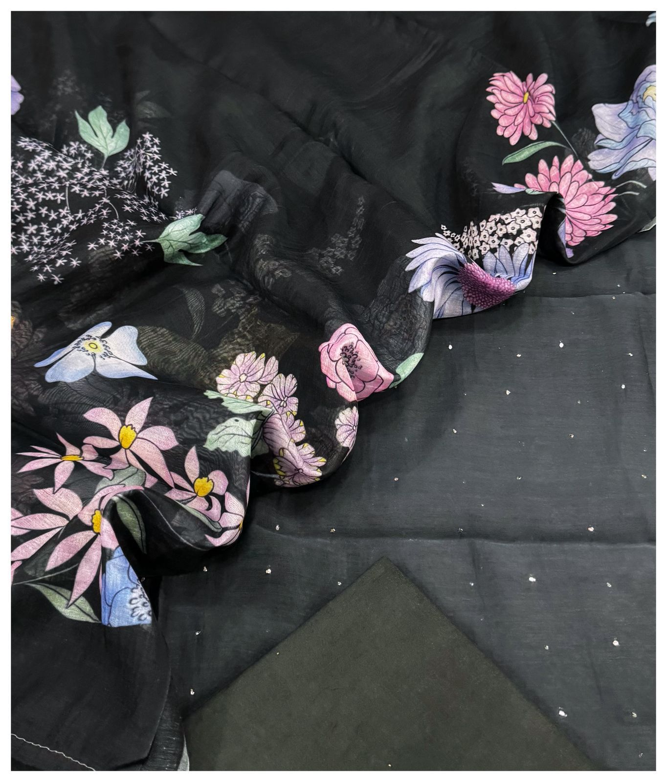 Mul Chanderi Silk Suit