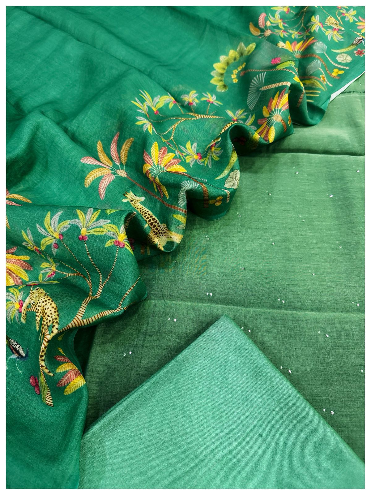 Mul Chanderi Silk Suit