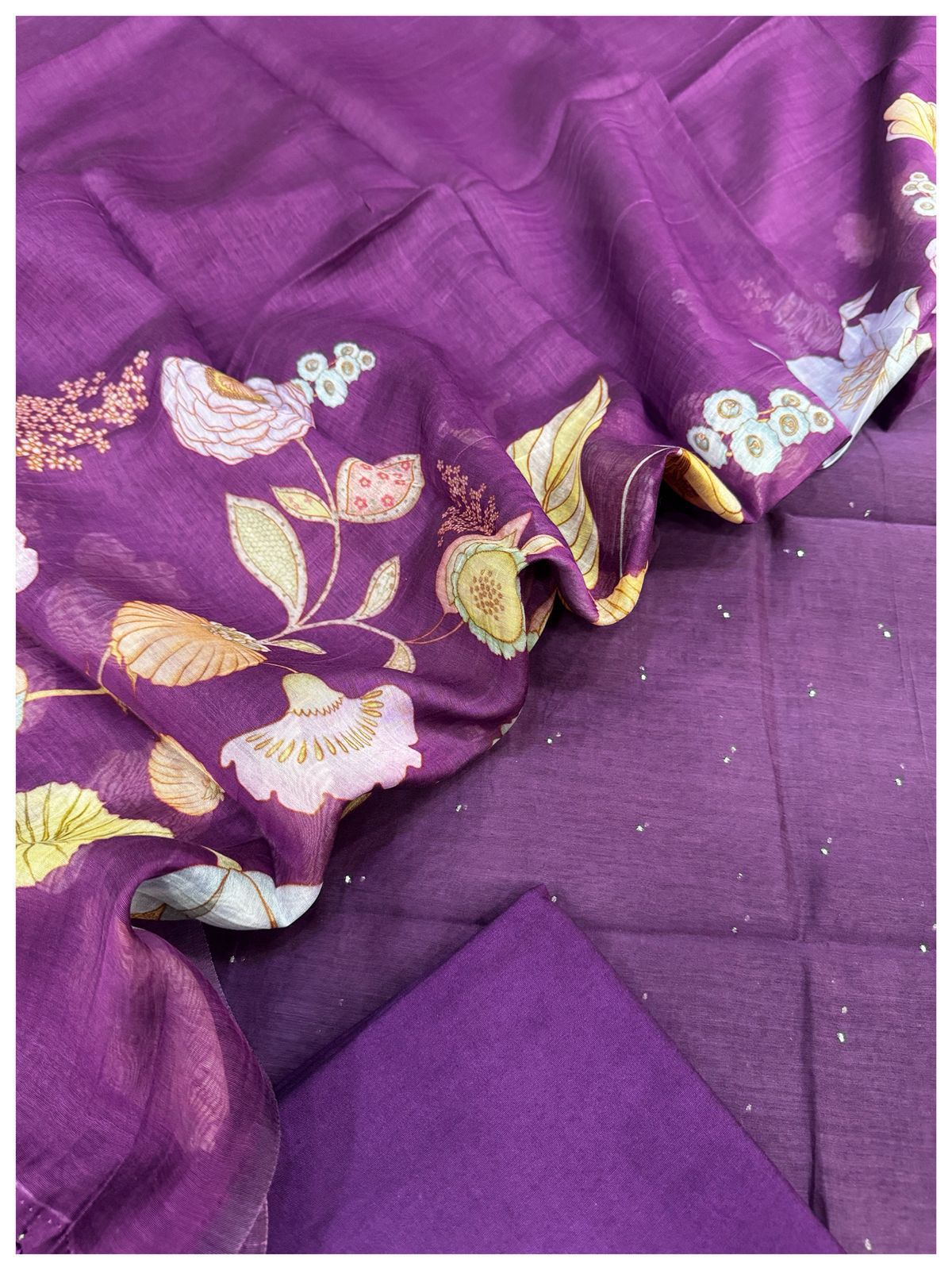 Mul Chanderi Silk Suit