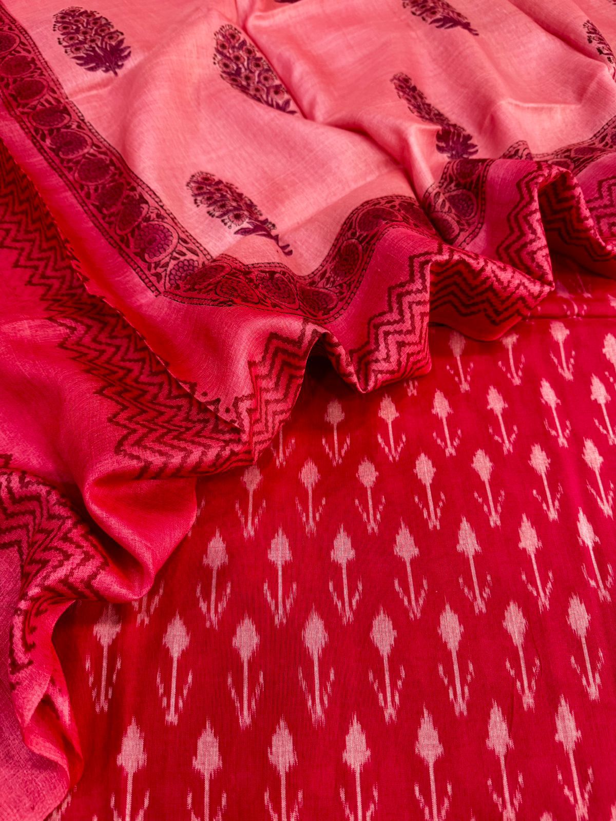 Cotton Suits with Tussar Dupatta