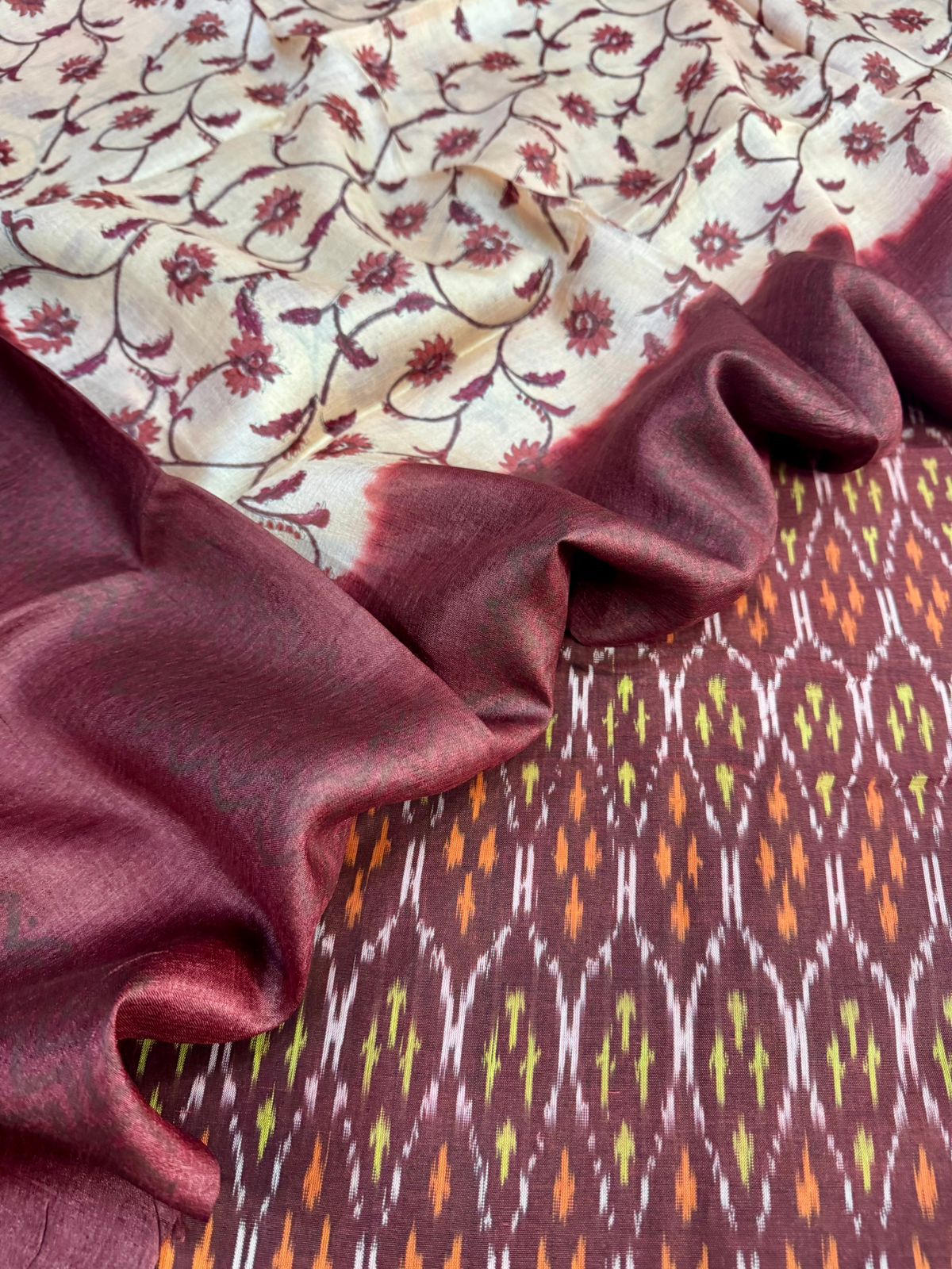 Cotton Suits with Tussar Dupatta