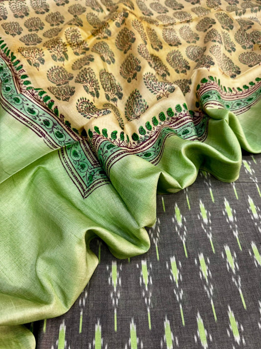 Cotton Suits with Tussar Dupatta