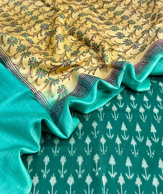 Cotton Suits with Tussar Dupatta