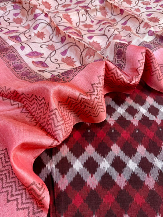 Cotton Suits with Tussar Dupatta