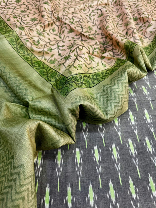 Cotton Suits with Tussar Dupatta