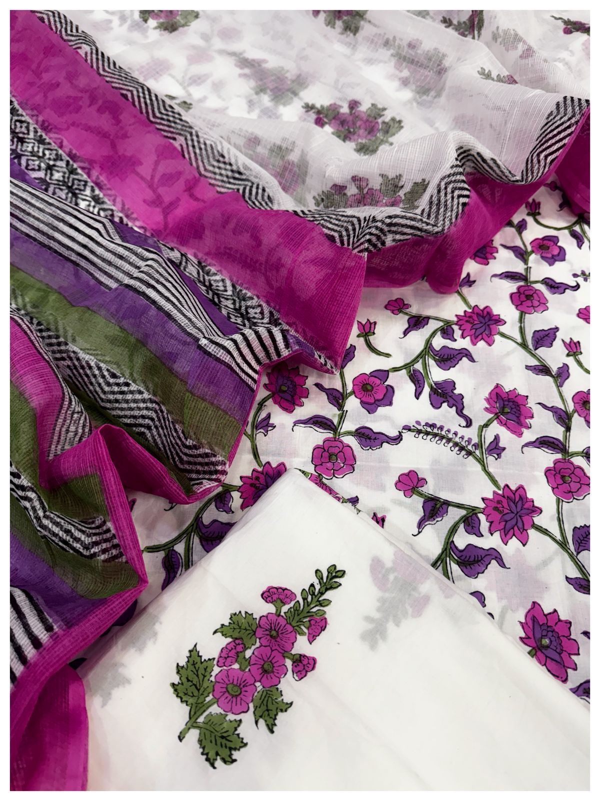 Cotton with Kota Dupatta