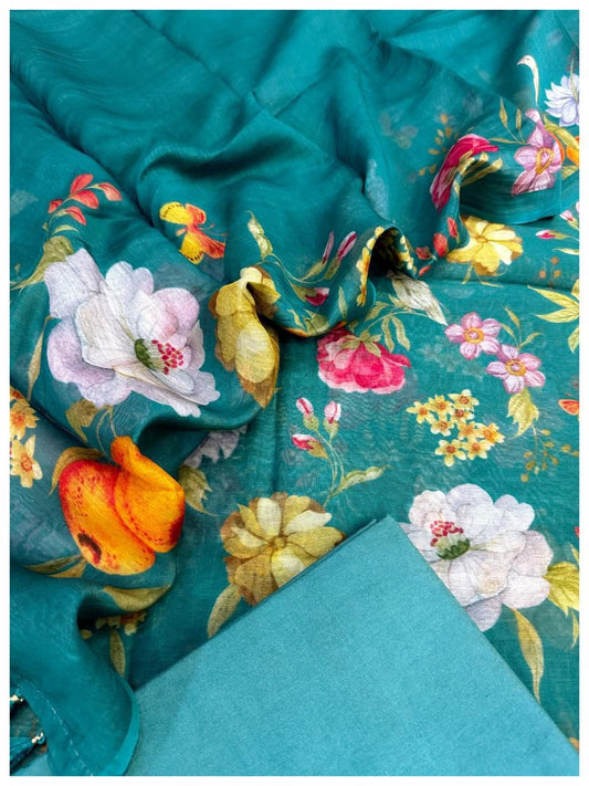 Mul Chanderi silk Suit