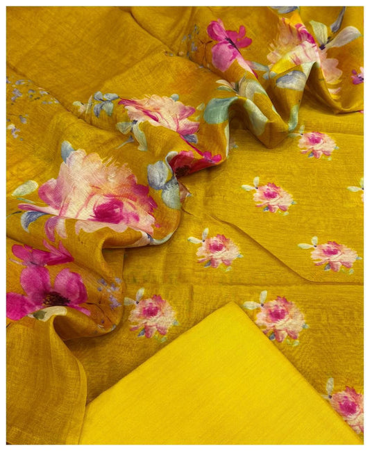 Mul Chanderi silk Suit