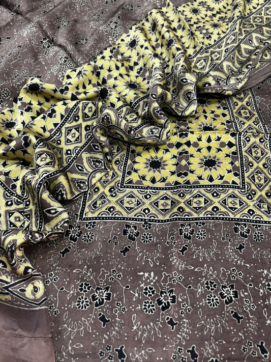 Modal Ajrakh Suit