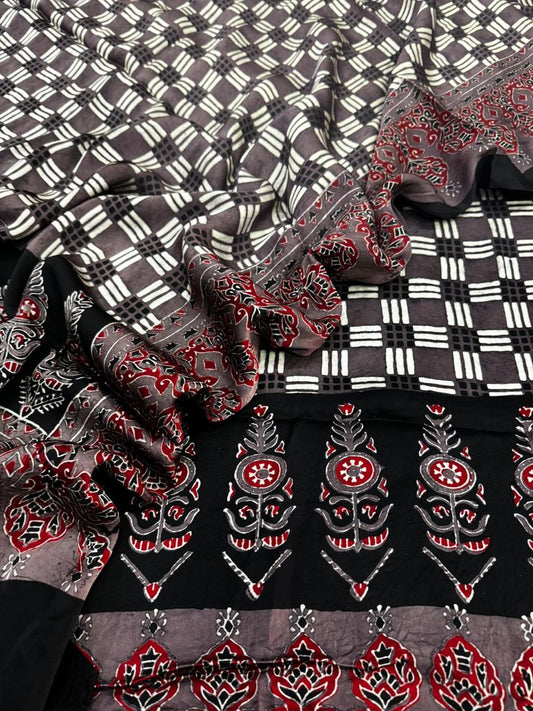 Modal Ajrakh Suit