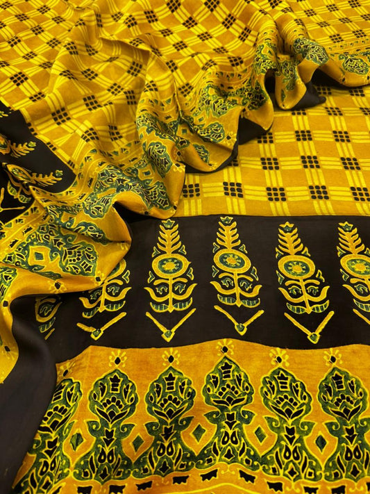 Modal Ajrakh Suit
