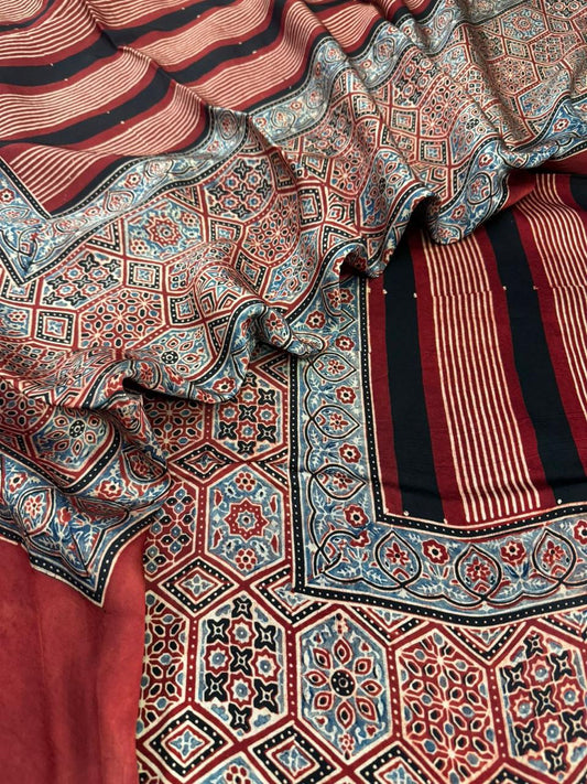 Modal Ajrakh Suit